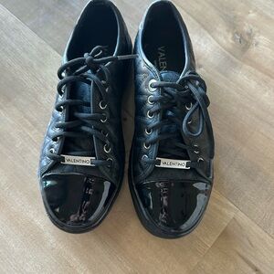 Valentino Glossy Black Sneakers